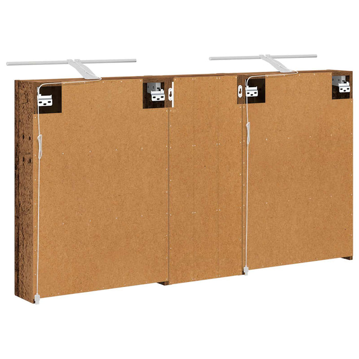 Set dulap baie cu raft 3 pcs 130 x 14,5 x 70 cm Lemn compozit - WALTI WALTI