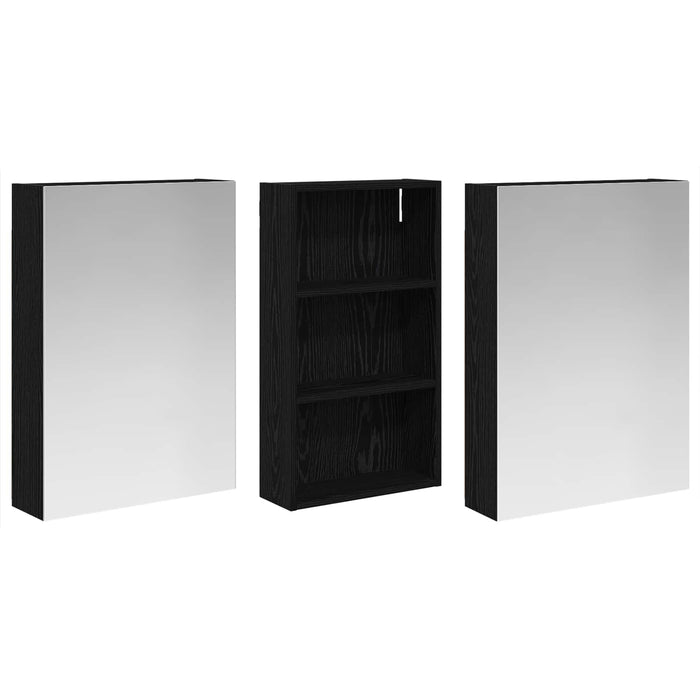 Set dulap baie 3 buc. 140 x 14,5 x 70 cm Lemn prelucrat - WALTI WALTI