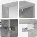 Set dulap baie cu raft 3 pcs 140 x 14,5 x 70 cm Lemn compozit - WALTI WALTI