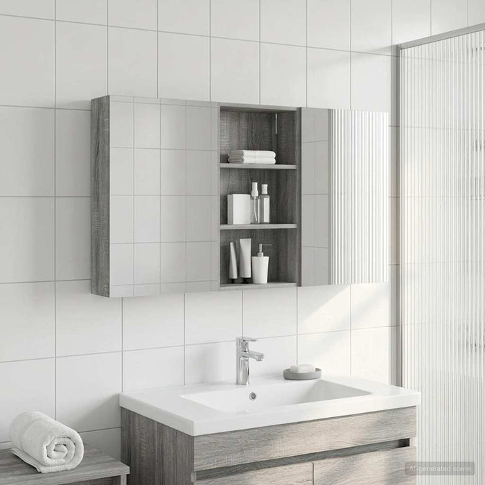 Set dulap baie 3 buc. 140 x 14,5 x 70 cm Lemn prelucrat WALTI