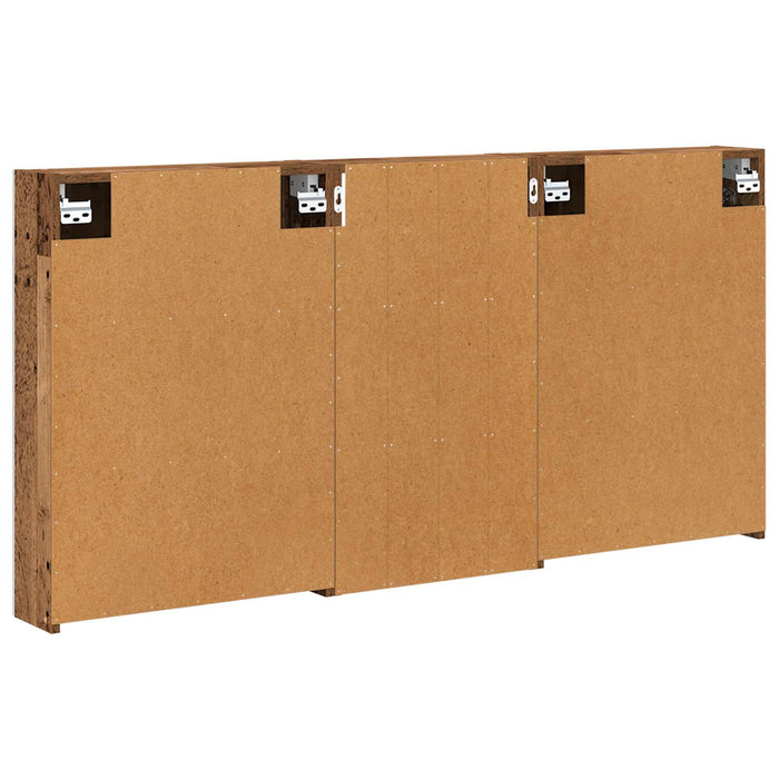 Set dulap baie cu raft 3 pcs 140 x 14,5 x 70 cm Lemn compozit - WALTI WALTI