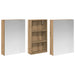 Set dulap baie cu raft 3 pcs 140 x 14,5 x 70 cm Lemn compozit - WALTI WALTI
