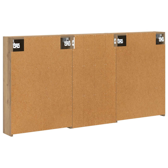 Set dulap baie cu raft 3 pcs 140 x 14,5 x 70 cm Lemn compozit - WALTI WALTI