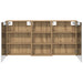 Set dulap baie cu raft 3 pcs 140 x 14,5 x 70 cm Lemn compozit - WALTI WALTI