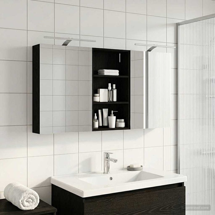 Set dulap baie 3 buc. 140 x 14,5 x 70 cm Lemn prelucrat - WALTI WALTI