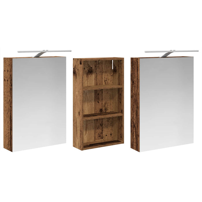 Set dulap baie 3 buc. 140 x 14,5 x 70 cm Lemn prelucrat WALTI