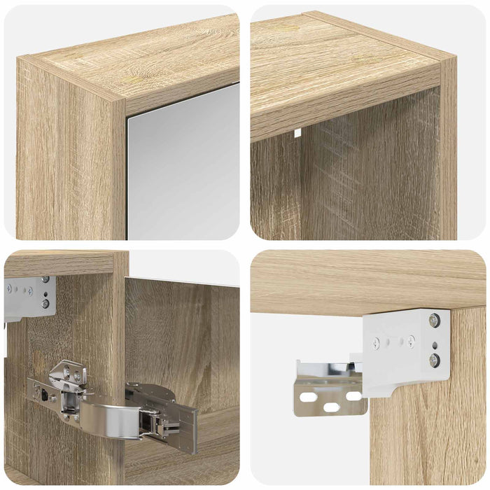 Set dulap baie pentru 3 pcs 106 x 16 x 62,5 cm Lemn compozit - WALTI WALTI