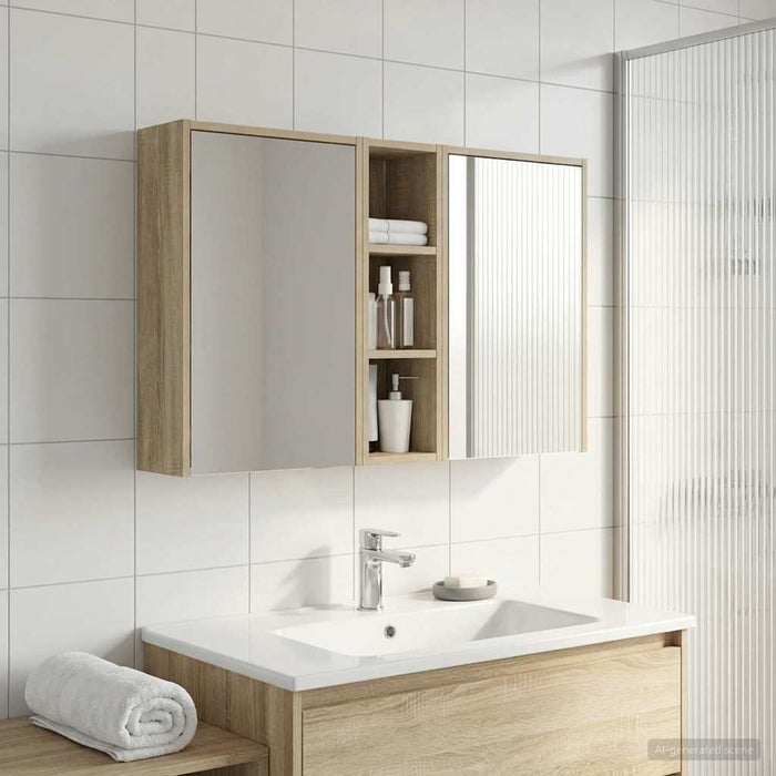 Set dulap baie 3 buc. 106 x 16 x 62,5 cm Lemn prelucrat - WALTI WALTI