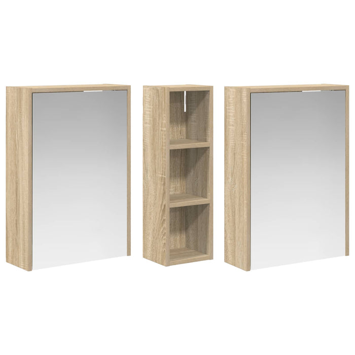 Set dulap baie pentru 3 pcs 106 x 16 x 62,5 cm Lemn compozit - WALTI WALTI