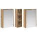 Set dulap baie pentru 3 pcs 106 x 16 x 62,5 cm Lemn compozit - WALTI WALTI