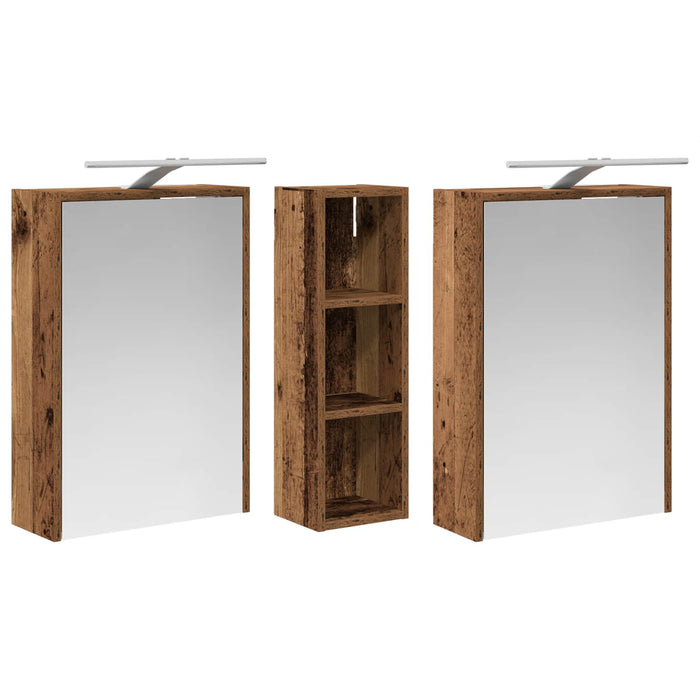 Set dulap baie pentru 3 pcs 106 x 16 x 62,5 cm Lemn compozit WALTI