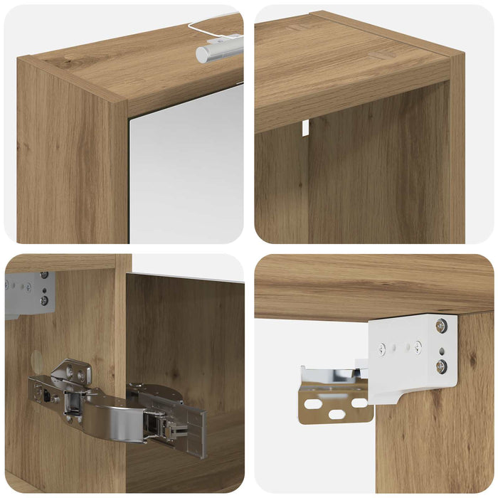 Set dulap baie pentru 3 pcs 106 x 16 x 62,5 cm Lemn compozit - WALTI WALTI