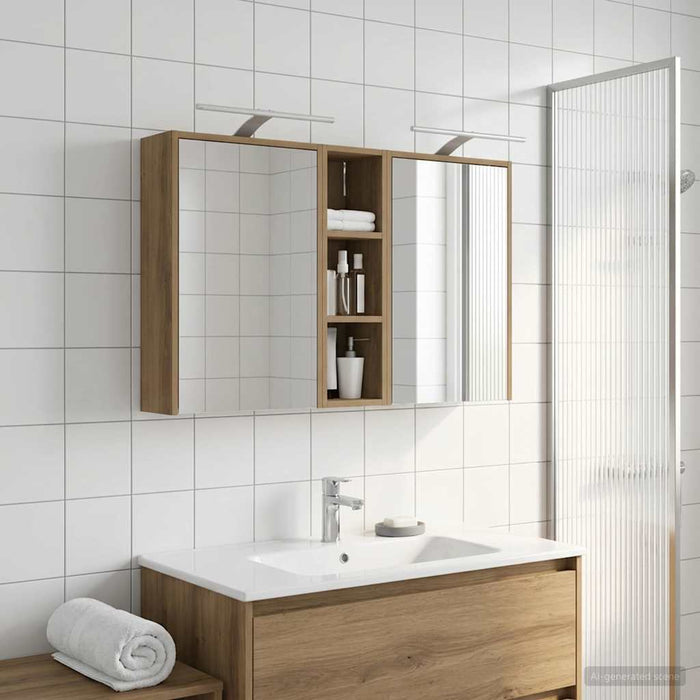 Set dulap baie pentru 3 pcs 106 x 16 x 62,5 cm Lemn compozit - WALTI WALTI