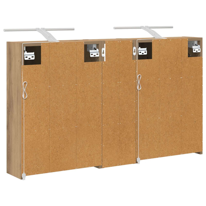 Set dulap baie pentru 3 pcs 106 x 16 x 62,5 cm Lemn compozit - WALTI WALTI