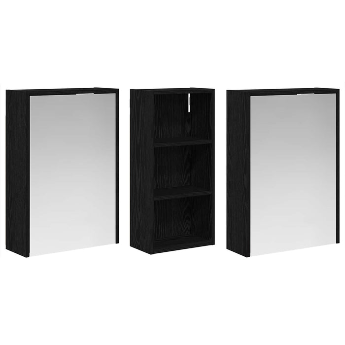 Set dulap baie pentru 3 pcs 116 x 16 x 62,5 cm Lemn compozit - WALTI WALTI
