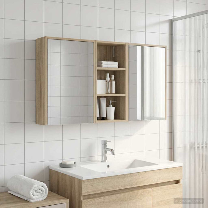 Set dulap baie 3 buc. 116 x 16 x 62,5 cm Lemn prelucrat - WALTI WALTI