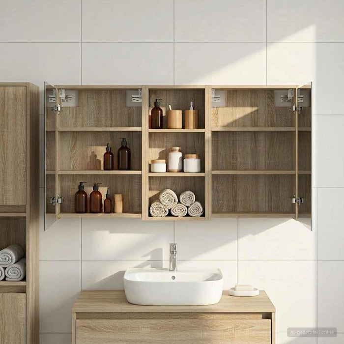 Set dulap baie 3 buc. 116 x 16 x 62,5 cm Lemn prelucrat - WALTI WALTI