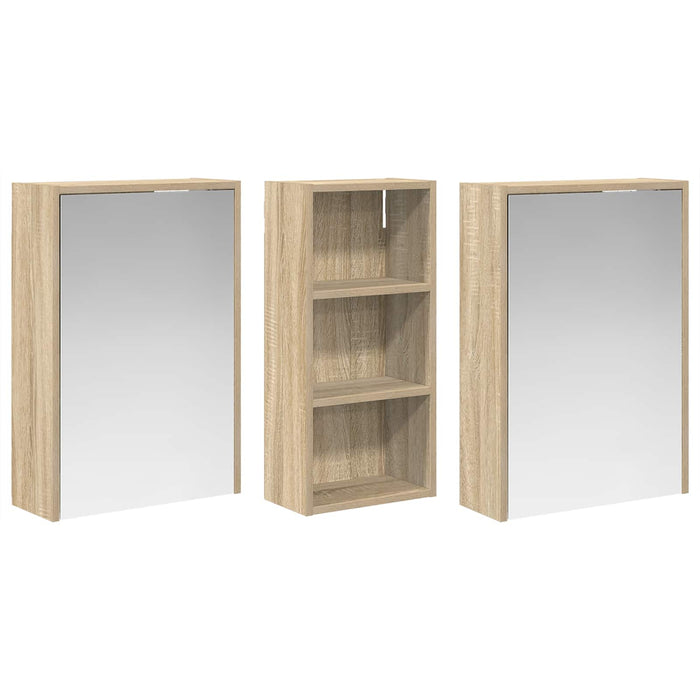 Set dulap baie 3 buc. 116 x 16 x 62,5 cm Lemn prelucrat - WALTI WALTI