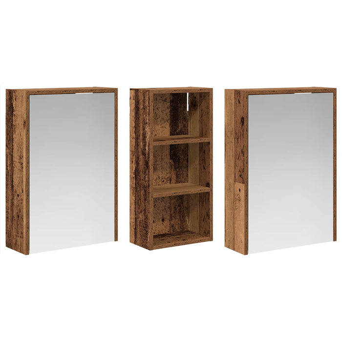 Set dulap baie 3 buc. 116 x 16 x 62,5 cm Lemn prelucrat WALTI