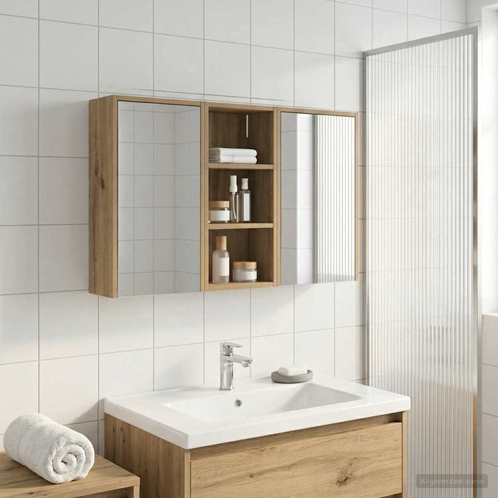 Set dulap baie 3 buc. 116 x 16 x 62,5 cm Lemn prelucrat WALTI