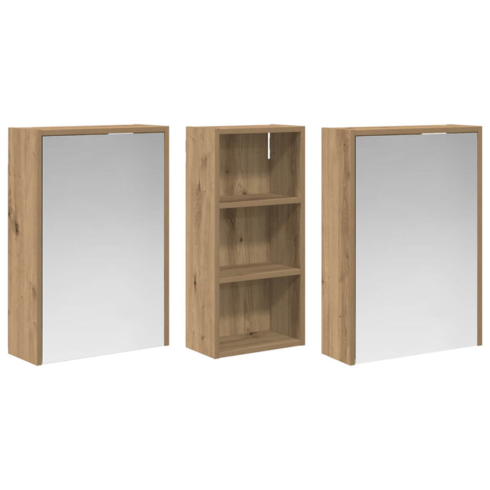 Set dulap baie 3 buc. 116 x 16 x 62,5 cm Lemn prelucrat WALTI