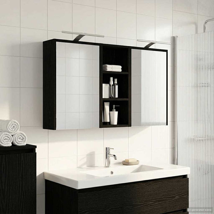 Set dulap baie pentru 3 pcs 116 x 16 x 62,5 cm Lemn compozit - WALTI WALTI