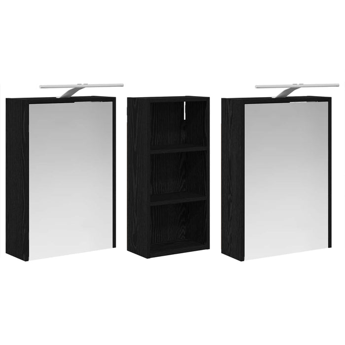 Set dulap baie pentru 3 pcs 116 x 16 x 62,5 cm Lemn compozit - WALTI WALTI