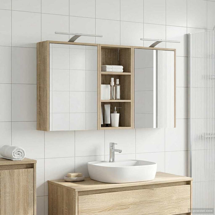 Set dulap baie 3 buc. 116 x 16 x 62,5 cm Lemn prelucrat - WALTI WALTI