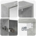 Set dulap baie pentru 3 pcs 116 x 16 x 62,5 cm Lemn compozit - WALTI WALTI