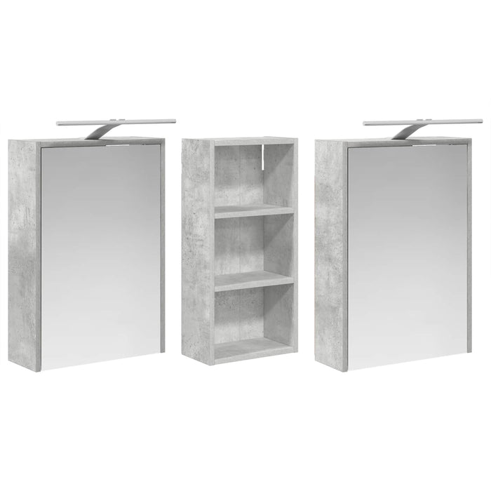 Set dulap baie pentru 3 pcs 116 x 16 x 62,5 cm Lemn compozit - WALTI WALTI