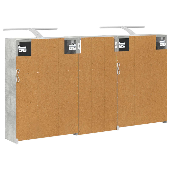Set dulap baie pentru 3 pcs 116 x 16 x 62,5 cm Lemn compozit - WALTI WALTI