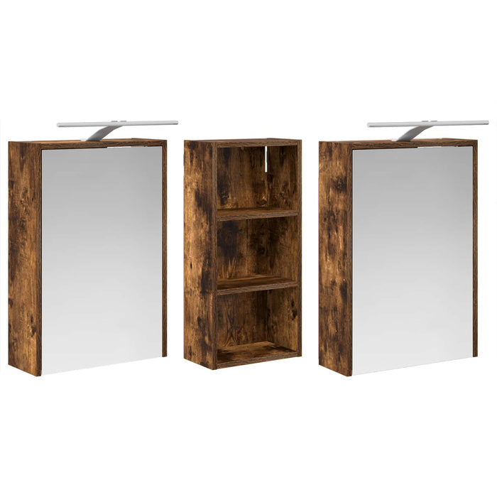 Set dulap baie pentru 3 pcs 116 x 16 x 62,5 cm Lemn compozit - WALTI WALTI