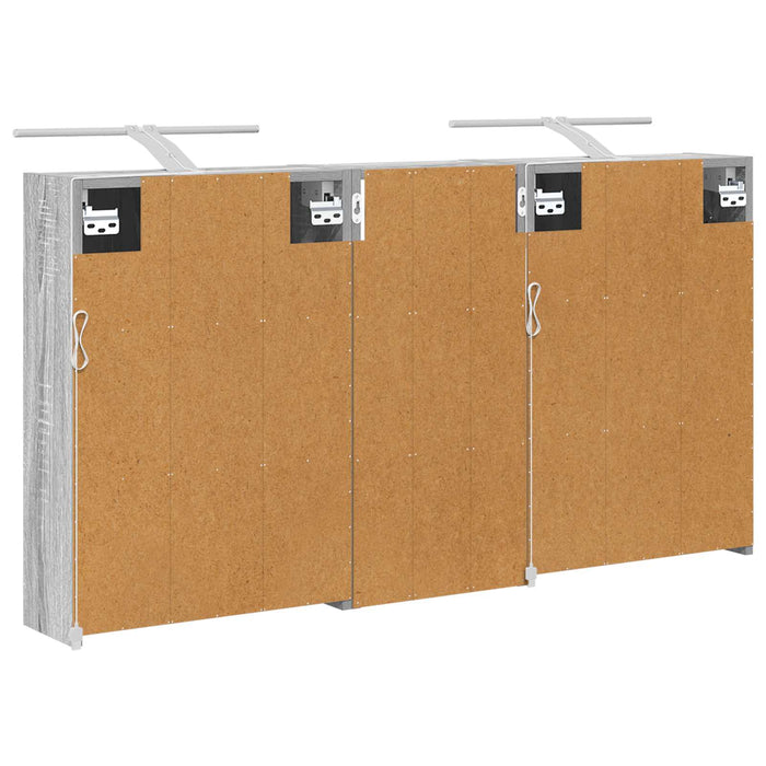 Set dulap baie pentru 3 pcs 116 x 16 x 62,5 cm Lemn compozit - WALTI WALTI
