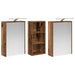 Set dulap baie pentru 3 pcs 116 x 16 x 62,5 cm Lemn compozit - WALTI WALTI