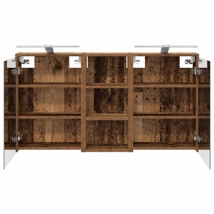 Set dulap baie pentru 3 pcs 116 x 16 x 62,5 cm Lemn compozit - WALTI WALTI