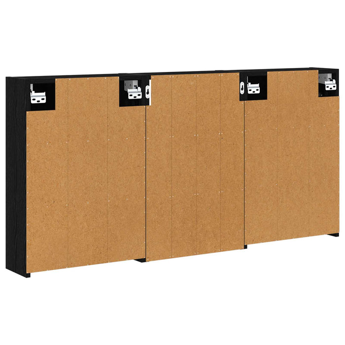 Set dulap baie cu raft 3 pcs 126 x 16 x 62.5 cm Lemn compozit - WALTI WALTI
