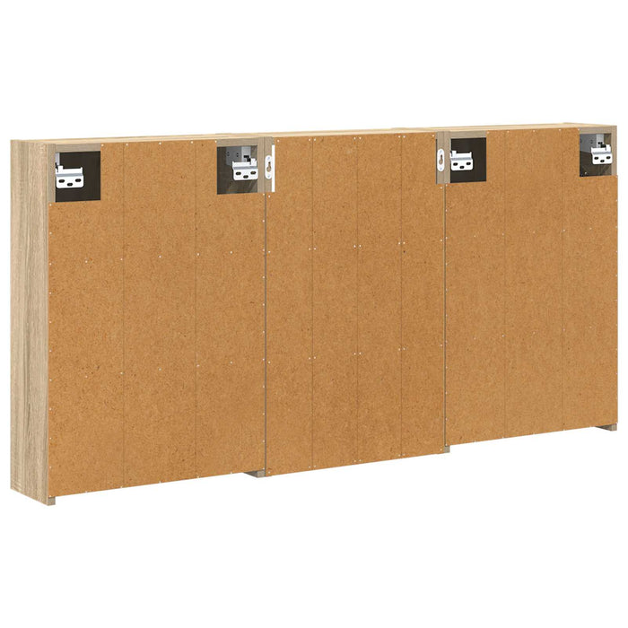 Set dulap baie cu raft 3 pcs 126 x 16 x 62.5 cm Lemn compozit - WALTI WALTI