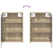 Set dulap baie cu raft 3 pcs 126 x 16 x 62.5 cm Lemn compozit - WALTI WALTI