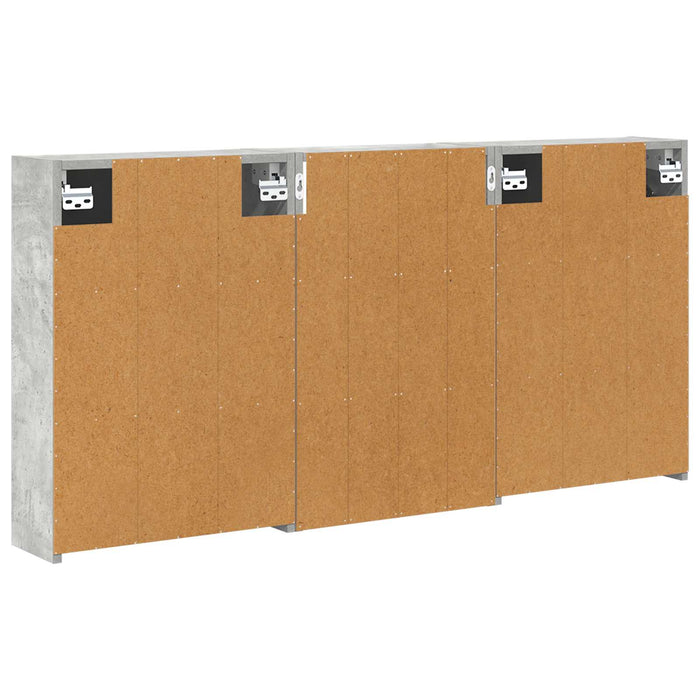 Set dulap baie cu raft 3 pcs 126 x 16 x 62.5 cm Lemn compozit - WALTI WALTI