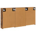 Set dulap baie cu raft 3 pcs 126 x 16 x 62.5 cm Lemn compozit - WALTI WALTI