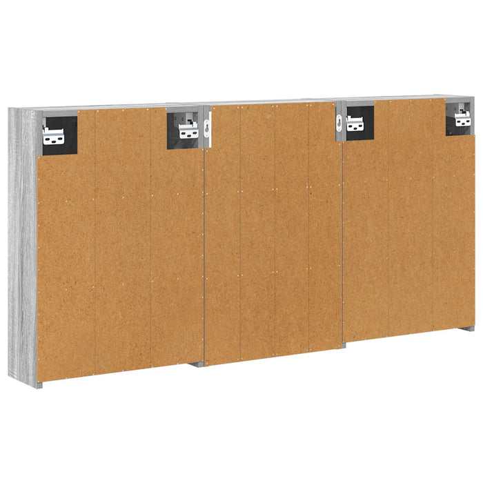 Set dulap baie cu raft 3 pcs 126 x 16 x 62.5 cm Lemn compozit - WALTI WALTI
