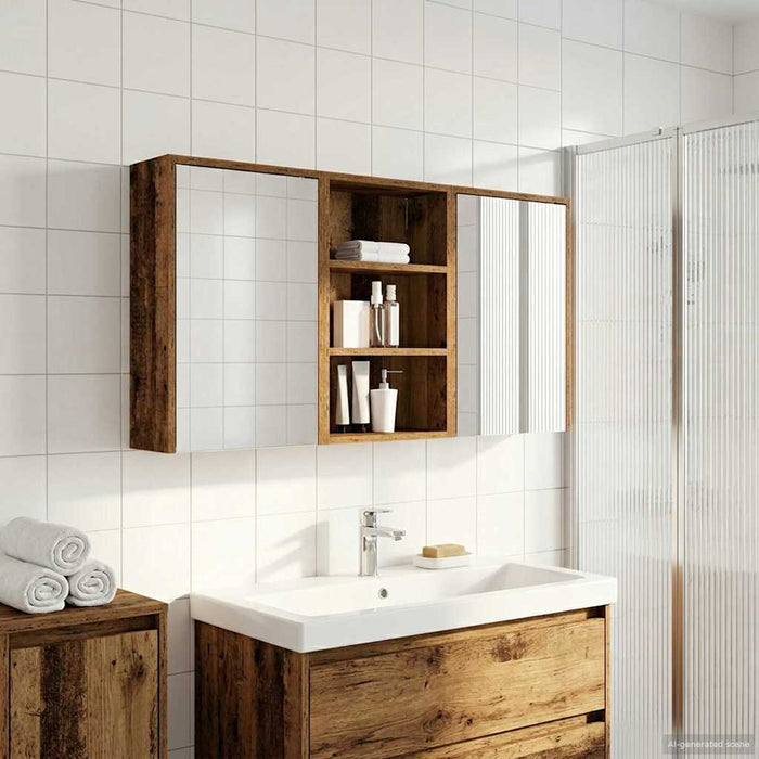 Set dulap baie 3 buc. 126 x 16 x 62.5 cm Lemn prelucrat WALTI