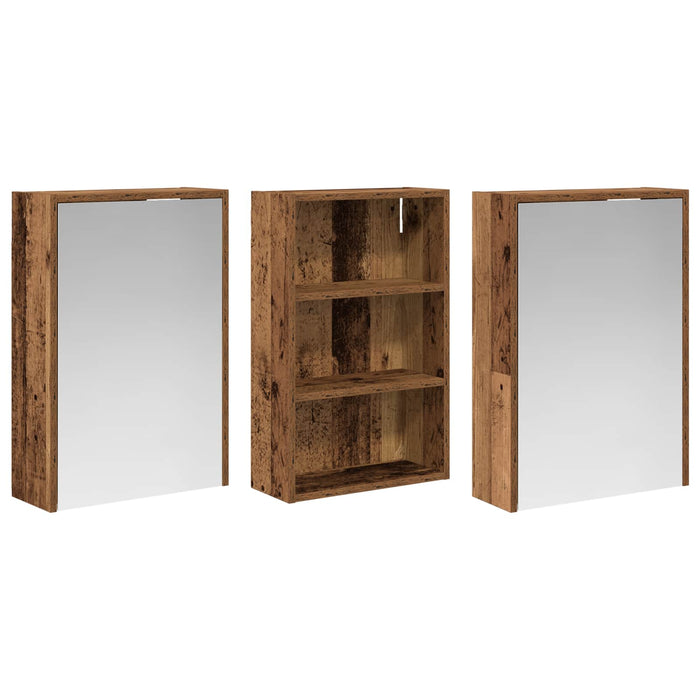 Set dulap baie 3 buc. 126 x 16 x 62.5 cm Lemn prelucrat WALTI