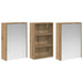 Set dulap baie cu raft 3 pcs 126 x 16 x 62.5 cm Lemn compozit - WALTI WALTI