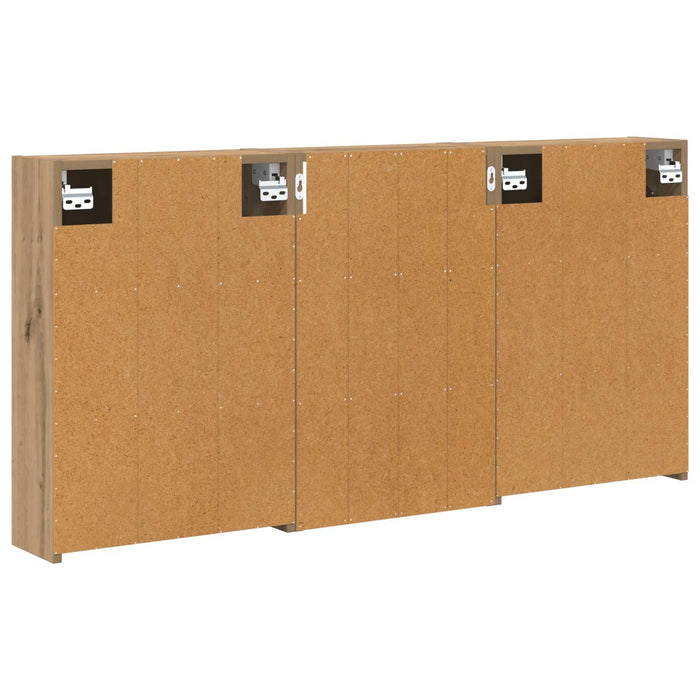 Set dulap baie cu raft 3 pcs 126 x 16 x 62.5 cm Lemn compozit - WALTI WALTI