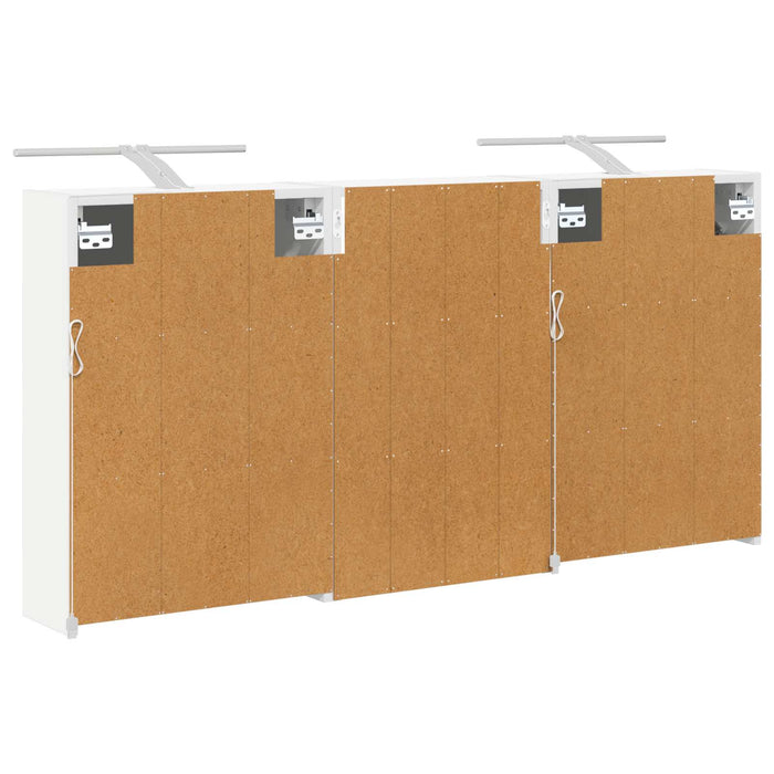 Set dulap baie cu raft 3 pcs 126 x 16 x 62.5 cm Lemn compozit - WALTI WALTI