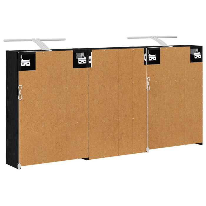 Set dulap baie cu raft 3 pcs 126 x 16 x 62.5 cm Lemn compozit - WALTI WALTI