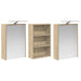 Set dulap baie cu raft 3 pcs 126 x 16 x 62.5 cm Lemn compozit - WALTI WALTI