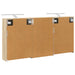 Set dulap baie cu raft 3 pcs 126 x 16 x 62.5 cm Lemn compozit - WALTI WALTI