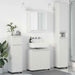 Set de mobilier pentru baie cu sertar 4 pcs Alb Lemn compozit - WALTI WALTI